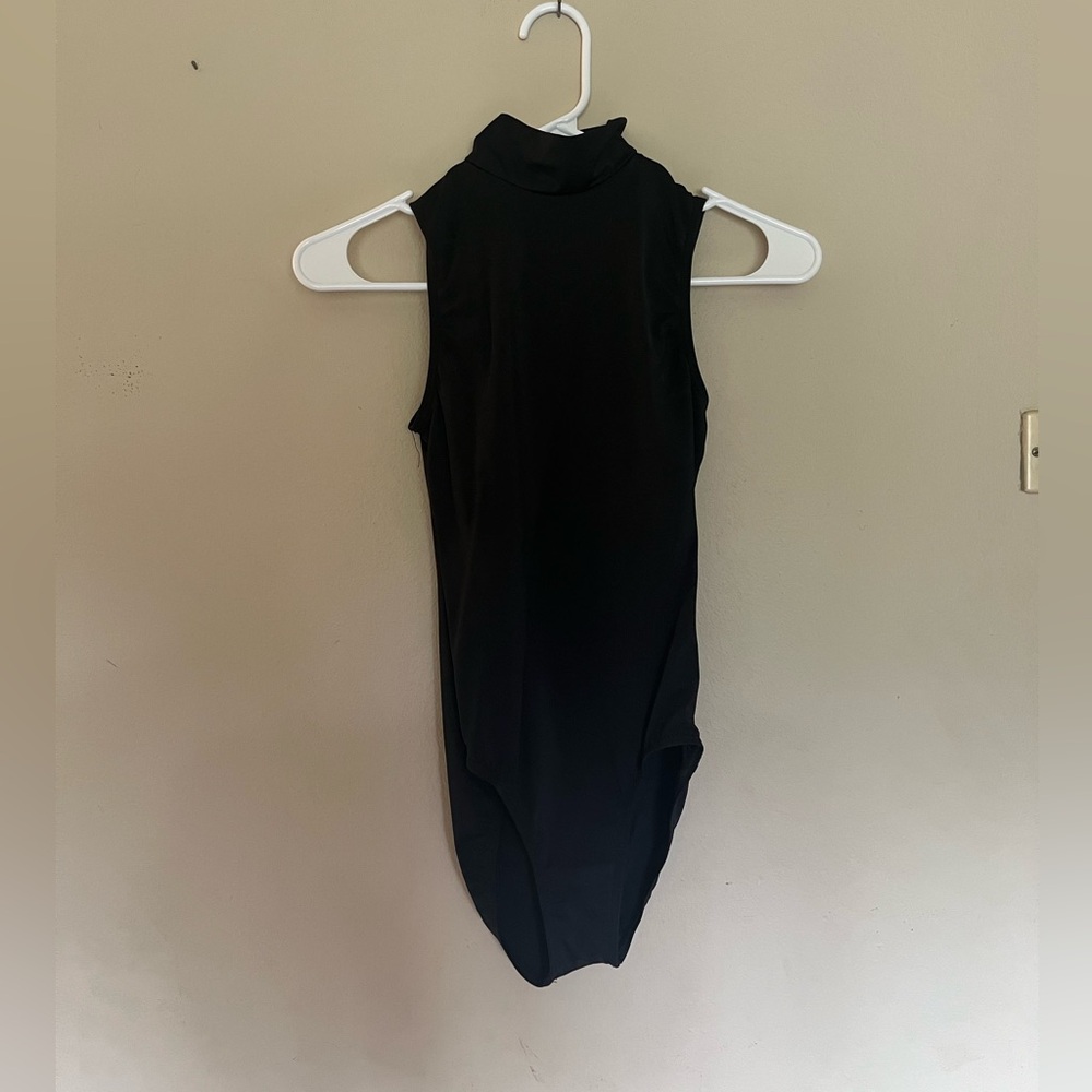 Weissman Sleeveless Mock Neck Leotard